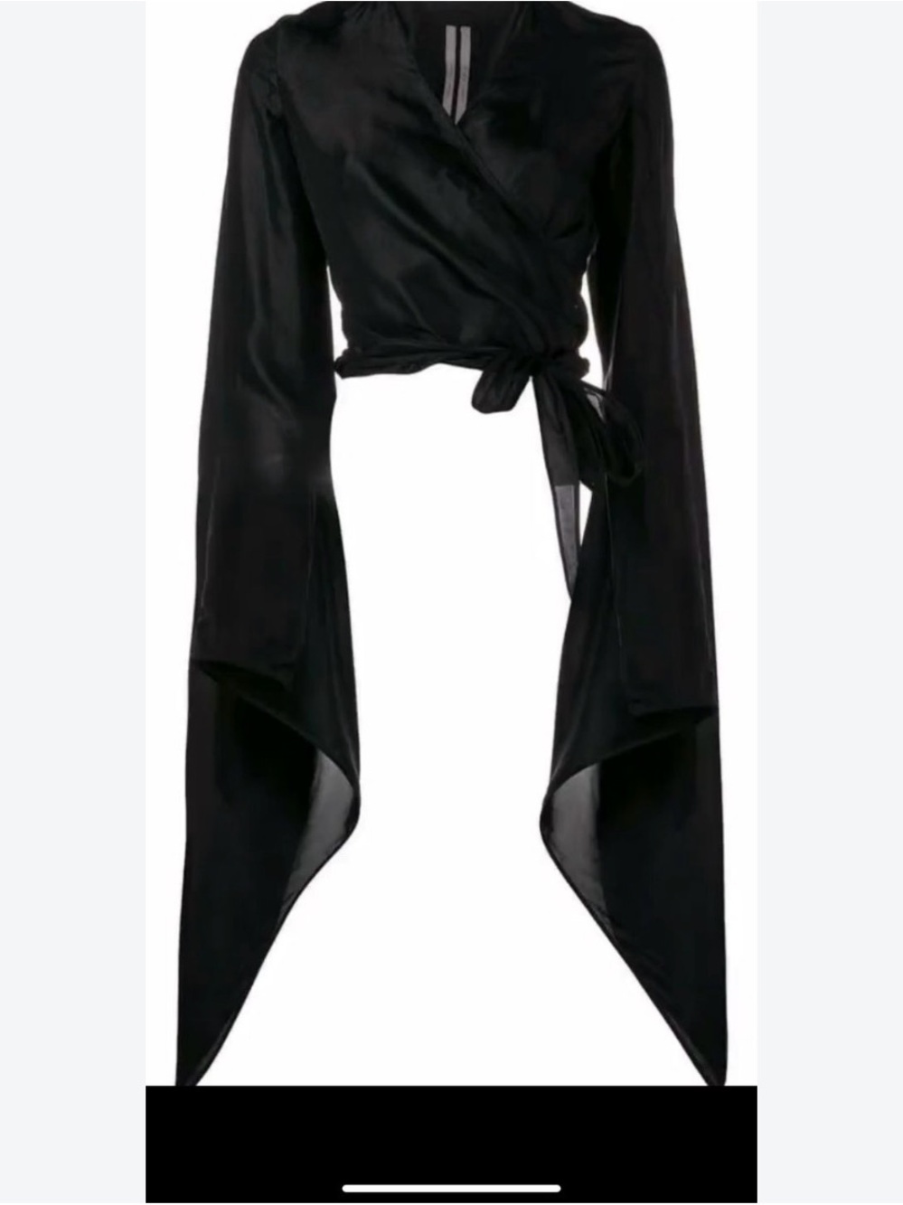 ♥️ New Rag therapy Black Wrap Top with Dramatic Sleeves